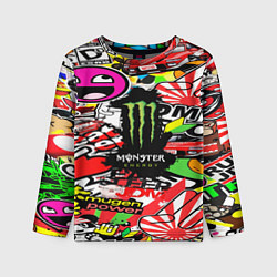 Лонгслив детский Monster energy steel brend, цвет: 3D-принт