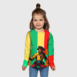 Лонгслив детский Пират поп-арт, цвет: 3D-принт — фото 2