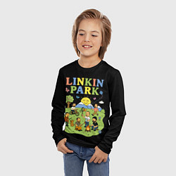 Лонгслив детский Linkin Park, мультяшный стиль, цвет: 3D-принт — фото 2