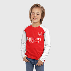 Лонгслив детский Арсенал Лондон домашняя форма 2025 2026, цвет: 3D-принт — фото 2