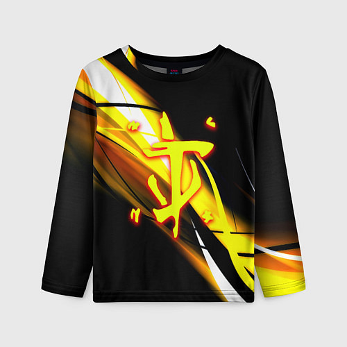 Детский лонгслив Doom геометрия из полос / 3D-принт – фото 1