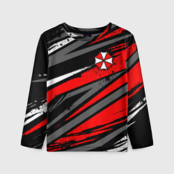 Лонгслив детский Umbrella - red lines, цвет: 3D-принт