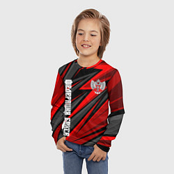 Лонгслив детский Федерация бокса России - красный спорт, цвет: 3D-принт — фото 2