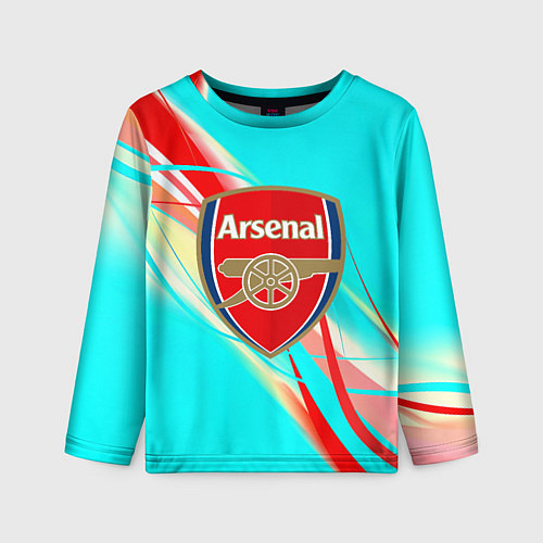 Детский лонгслив Arsenal stripes / 3D-принт – фото 1