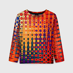 Лонгслив детский Красно-жёлтый абстракция, цвет: 3D-принт