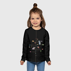 Лонгслив детский Ученые совы осенью в лесу, цвет: 3D-принт — фото 2