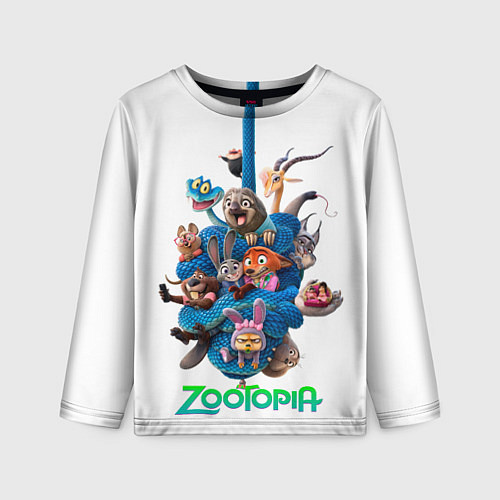 Детский лонгслив Все персонажи из Зверополиса 2 / 3D-принт – фото 1