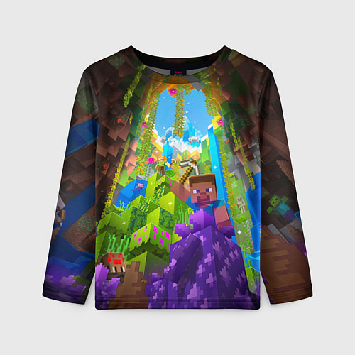 Детский лонгслив Майнкрафт - Стив и Алекс / 3D-принт – фото 1