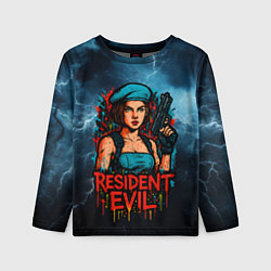 Лонгслив детский Resident Evil Джилл Валентайн граффитти, цвет: 3D-принт