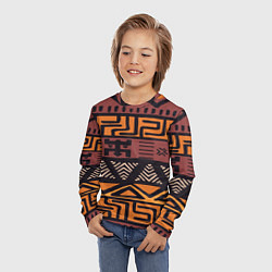 Лонгслив детский Африканский узор, цвет: 3D-принт — фото 2