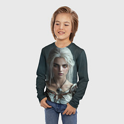 Лонгслив детский Цири с янтарными глазами, цвет: 3D-принт — фото 2