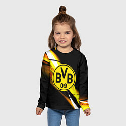 Лонгслив детский Borussia спортивная геометрия, цвет: 3D-принт — фото 2