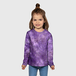 Лонгслив детский Абстракция - violet oil painting, цвет: 3D-принт — фото 2