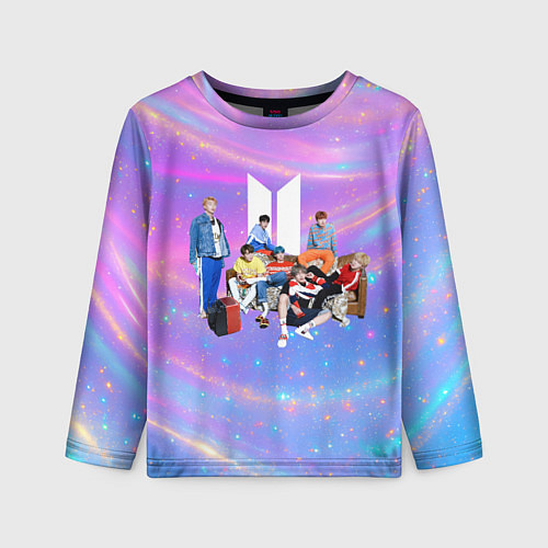 Детский лонгслив BTS на диване / 3D-принт – фото 1