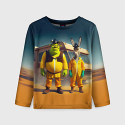 Лонгслив детский Шрек и Данки пустились во все тяжкие, цвет: 3D-принт