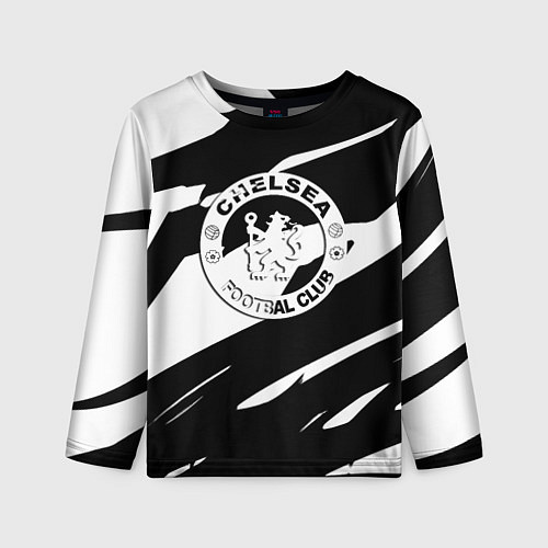 Детский лонгслив Челси геометрия полсоы / 3D-принт – фото 1