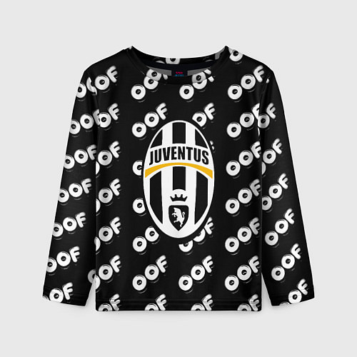 Детский лонгслив Juventus off pattern / 3D-принт – фото 1