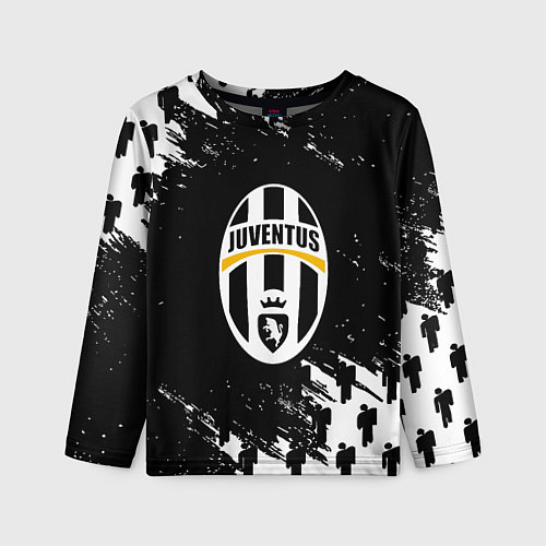 Детский лонгслив Ювентус пипл краски / 3D-принт – фото 1