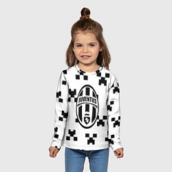 Лонгслив детский Juventus x minecraft pattern, цвет: 3D-принт — фото 2