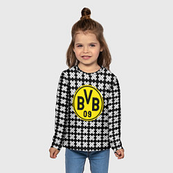 Лонгслив детский Borussia pattern geometry, цвет: 3D-принт — фото 2