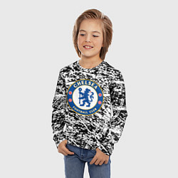 Лонгслив детский Челси штрихи красок, цвет: 3D-принт — фото 2