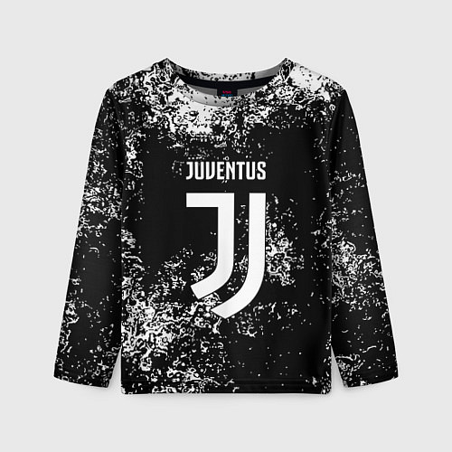 Детский лонгслив Ювентус брызги красок / 3D-принт – фото 1