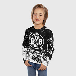 Лонгслив детский Borussia белые краски, цвет: 3D-принт — фото 2