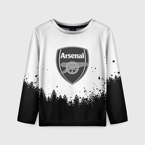 Детский лонгслив Arsenal черный лес / 3D-принт – фото 1