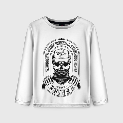 Детский лонгслив Водитель грузовика / 3D-принт – фото 1