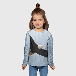 Лонгслив детский Зимний орёл, цвет: 3D-принт — фото 2