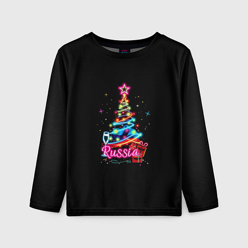 Детский лонгслив Christmas tree gifts / 3D-принт – фото 1