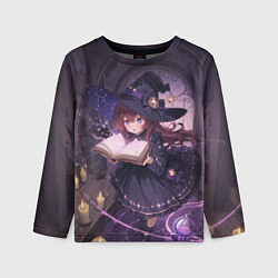Лонгслив детский Аниме Ведьма Читает Книгу Заклинаний, цвет: 3D-принт