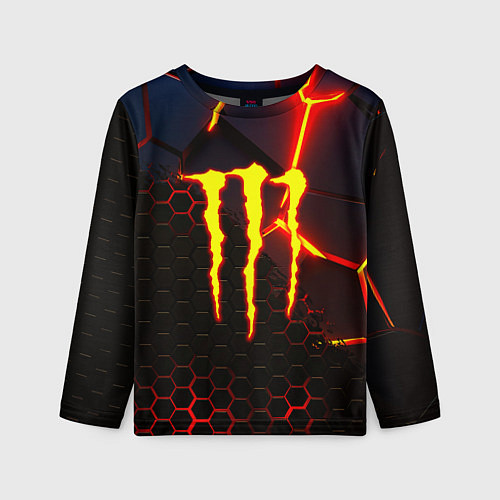 Детский лонгслив Monster energy броня краски / 3D-принт – фото 1