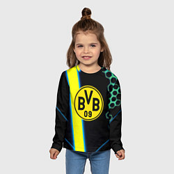 Лонгслив детский Borussia соты броня, цвет: 3D-принт — фото 2