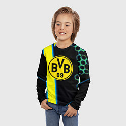 Лонгслив детский Borussia соты броня, цвет: 3D-принт — фото 2