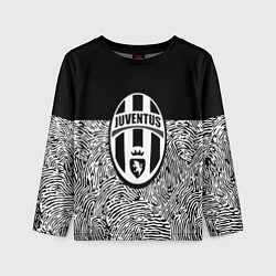 Лонгслив детский Juventus отпечатки текстура, цвет: 3D-принт
