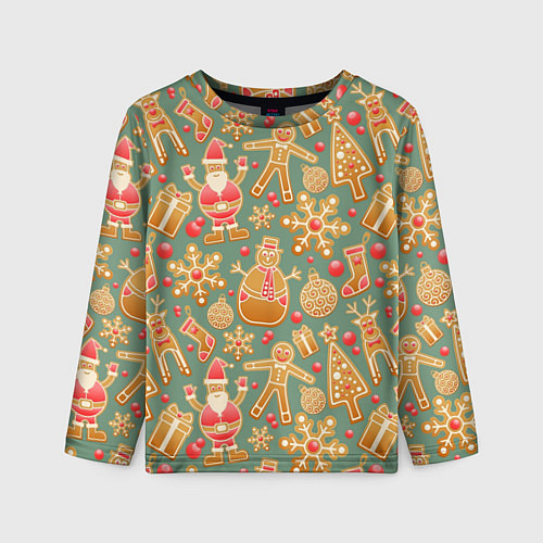 Детский лонгслив Имбирные пряники / 3D-принт – фото 1