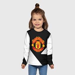 Лонгслив детский Манчестер Юнайтед полосы, цвет: 3D-принт — фото 2