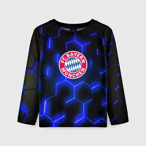 Детский лонгслив FC Bayern Mnchen соты / 3D-принт – фото 1