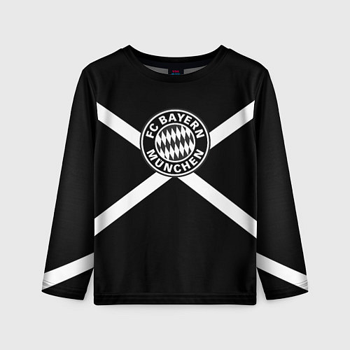 Детский лонгслив Бавария Мюнхен полосы / 3D-принт – фото 1