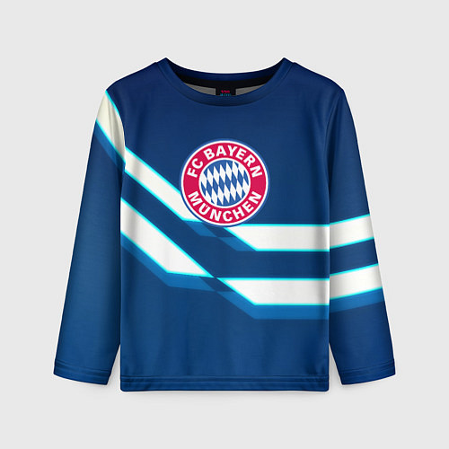 Детский лонгслив Бавария Мюнхен геометрия / 3D-принт – фото 1