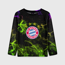 Лонгслив детский Бавария Мюнхен огонь, цвет: 3D-принт