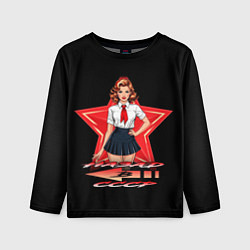 Лонгслив детский Назад в СССР пионеры, цвет: 3D-принт