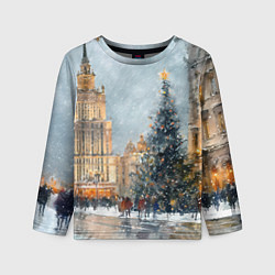 Детский лонгслив Новогодняя Москва