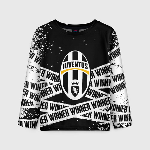 Детский лонгслив Juventus подедитель краски / 3D-принт – фото 1