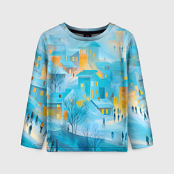 Детский лонгслив Новогодние Московские домики