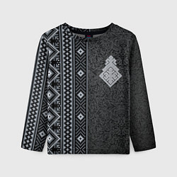 Детский лонгслив Славянский орнамент с оберегом макошь