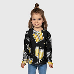 Лонгслив детский Новогодний вайб, цвет: 3D-принт — фото 2