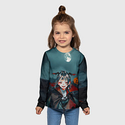 Лонгслив детский Вампирша МаоМао - Монолог Фармацевта аниме Хэллоуи, цвет: 3D-принт — фото 2