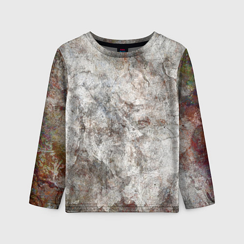 Детский лонгслив Абстракция - gray limestone / 3D-принт – фото 1
